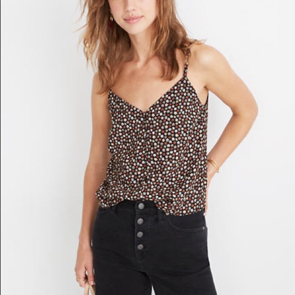MADEWELL Button-Down Cami in Petite Blooms